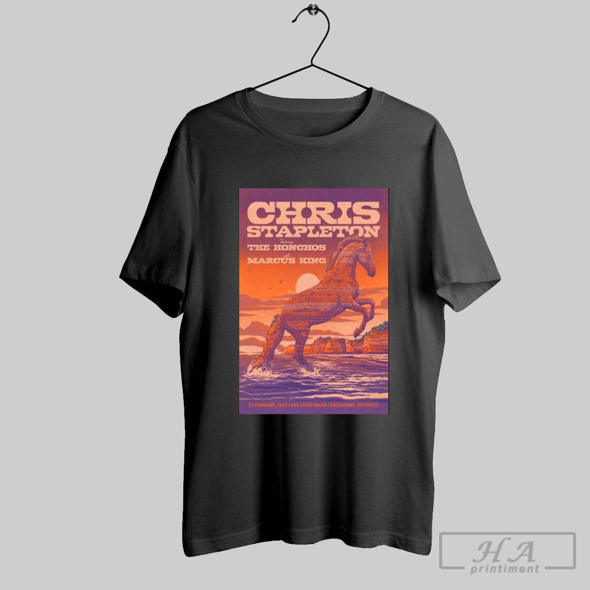 Official Poster Chris Stapleton Tour Melbourne Australia February 25 2025 Shirts