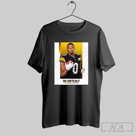 Official Poster Dk Metcalf In The Pittsburgh Steelers Football Nfl Black Gold 2025 T Shirts