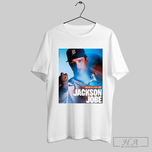 Official Poster Detroit Tigers Baseball Mlb First Major League Start Jackson Jobe 2025 Signature T Shirt