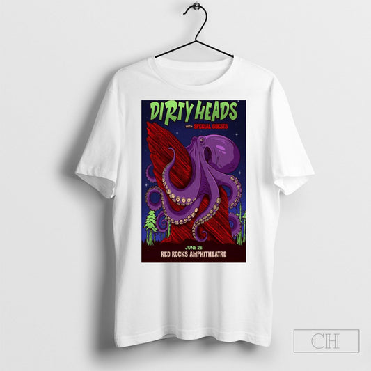 Official Poster Dirty Heads With Special Guests June 26 2025 Morrison Co Red Rocks Amphitheatre T Shirt