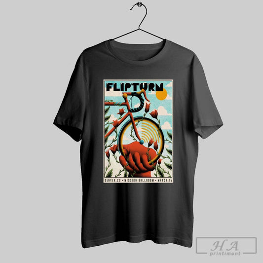 Official Poster Flipturn March 15th 2025 Mission Ballroom Denver Co Show T Shirts