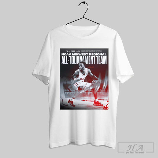 Official Poster Houston Cougars Basketball 2025 Ncaa Midwest Regional All Tournament Team Lj Cryer T Shirt