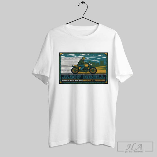 Official Poster Jason Isbell At The Pinnacle In Nashville Tn On March 20 28 2025 Tour T Shirt