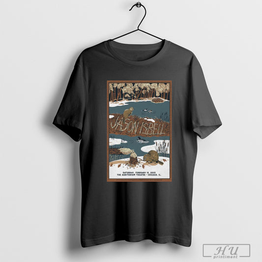Official Poster Jason Isbell Saturday February 15 2025 The Auditorium Theatre Chicago Il T Shirt