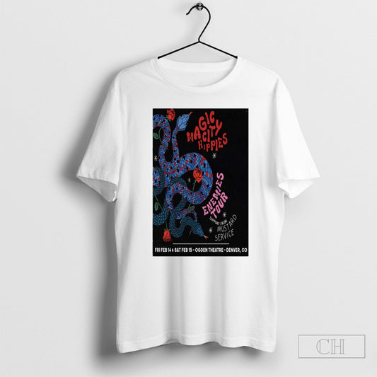 Official Poster Magic City Hippies Enemies Tour Denver Co February 14 15 2025 Ogden Theatre T Shirt