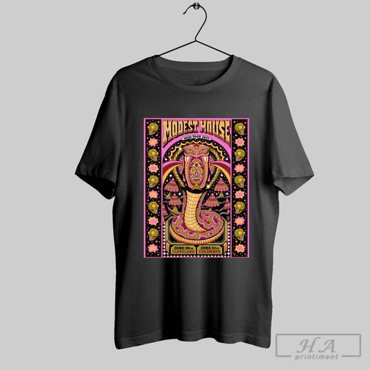 Official Poster Modest Mouse Ohio Tour 2025 June 20 Cleveland June 21 Columbus Artwork T Shirt