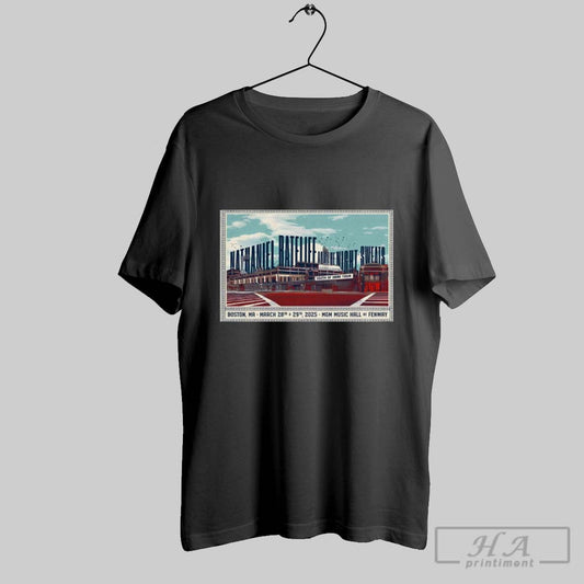 Official Poster Nathaniel Rateliff Boston Massachusetts Mar 28 29 2025 Event Mgm Music Hall At Fenway T Shirt