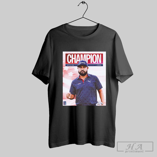 Official Poster Pga Tour J J Spaun Battle Won At Oakmont Champion 125th Us Open T Shirt