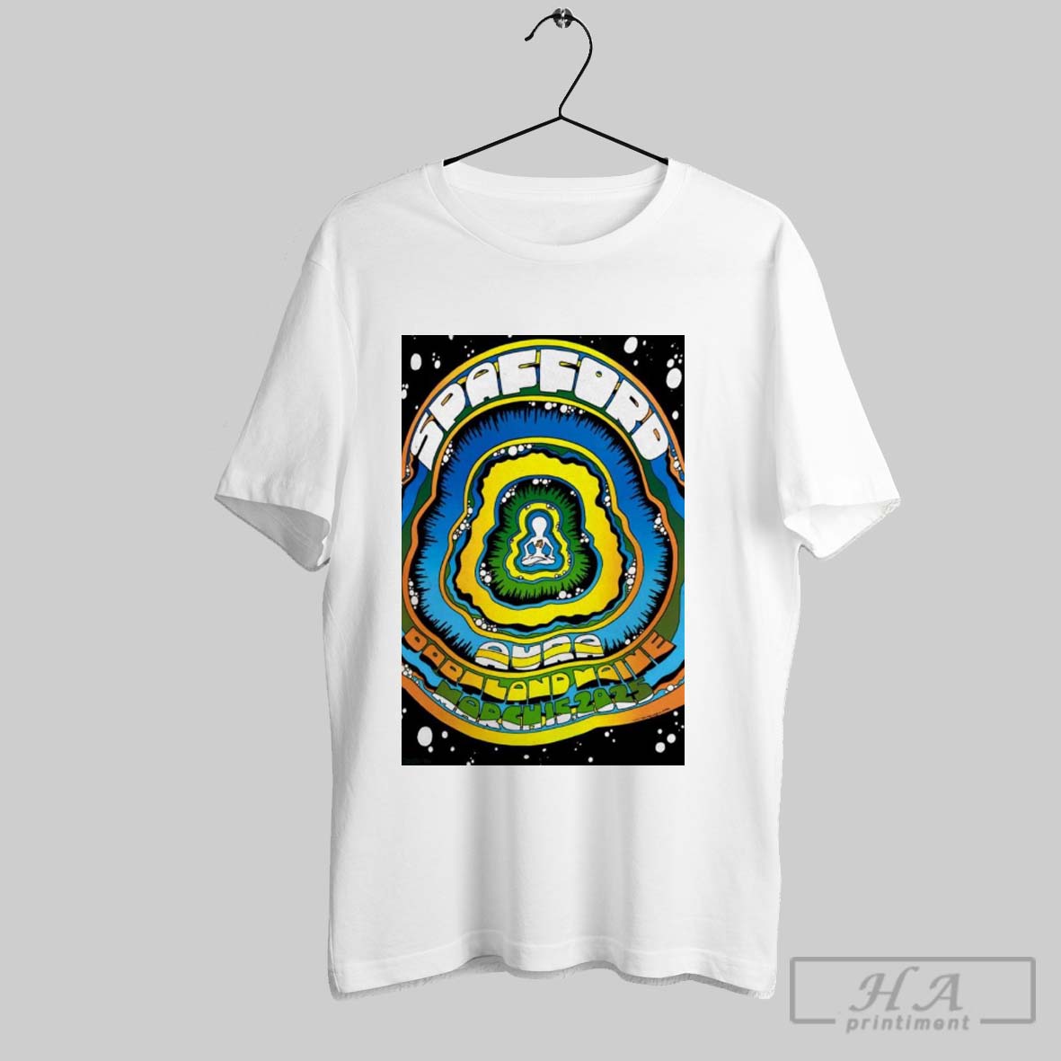 Official Poster Spafford March 15th 2025 Aura Portland Me Show T Shirts