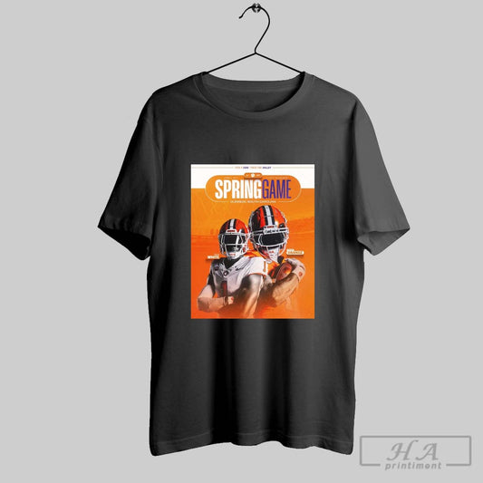 Official Poster Spring Game Clemson South Carolina Team White And Team Orange April 5th 2025 T Shirt