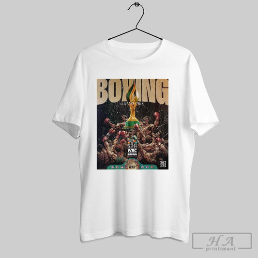 Official Poster The 1st Ever Boxing Grand Prix 128 Fighters 41 Nations 4 Weight Classes 5 Saudi Arabia Events 2025 T Shirt