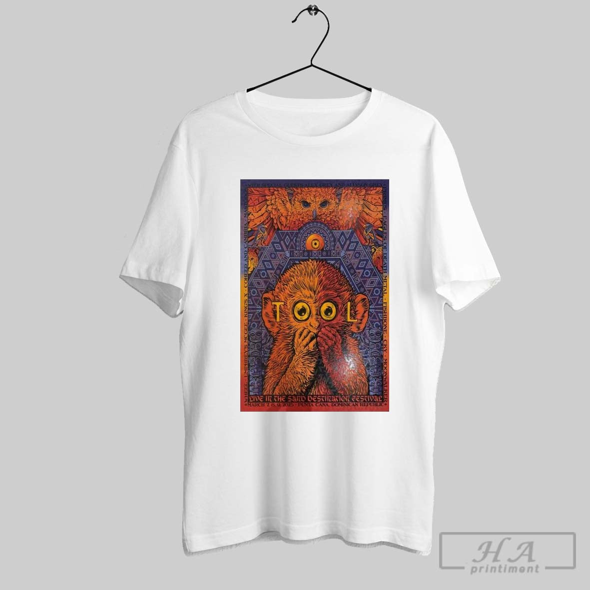 Official Poster Tool Live In The Sand 2025 Events March 7 8 9 Punta Cana Dominican Republic T Shirt