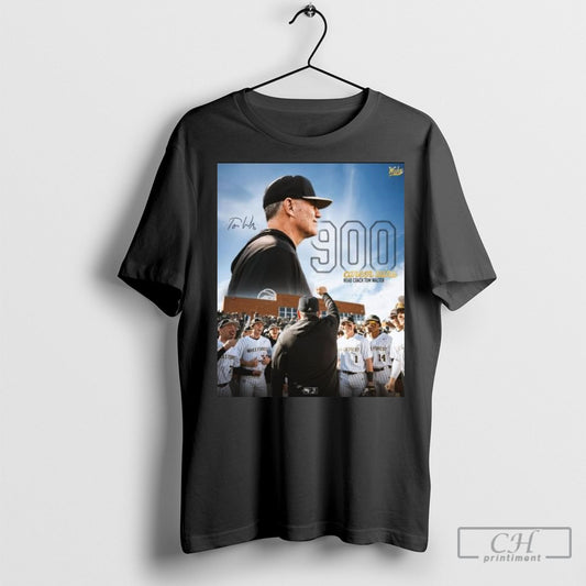 Official Poster Wake Forest Demon Deacons Basketball Head Coach Tom Walter 900 Career Wins Signature T Shirt