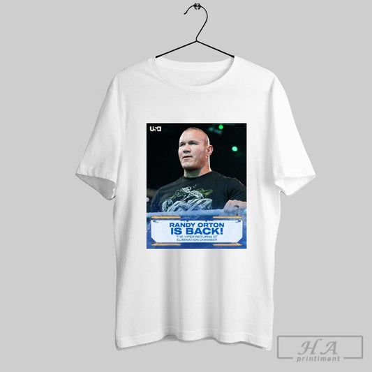 Official Randy Orton Is Back Kick With Kevin Owens The Viper Returns At Wwe Elimination Chamber 2025 Poster T Shirt