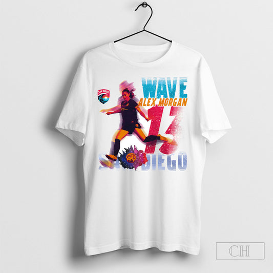 Official San Diego Wave White Alex Morgan Action Shirt Sweatshirt Poster