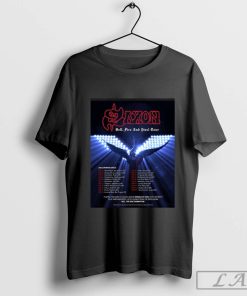 Official Saxon Hell Fire And Steel Tour UK And Ireland Tour On November 2025 Poster Shirt