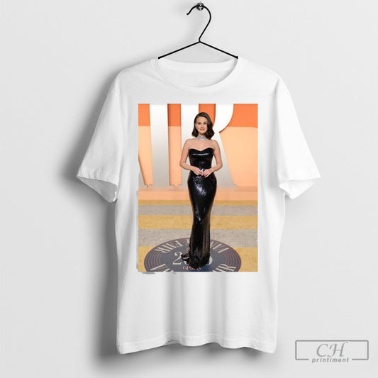 Official Selena Gomez In Custom Armani Prive At The 2025 Vanity Fair Oscars Party In Hollywood California T Shirt Sweatshirt Cutom Poster Coffee Mugs Ornaments