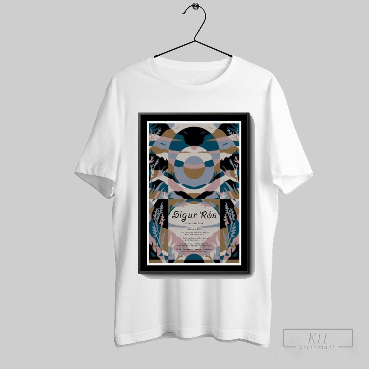 Official Sigur Ros Orchestral Tour Asia 2025 Poster Shirt T Shirt