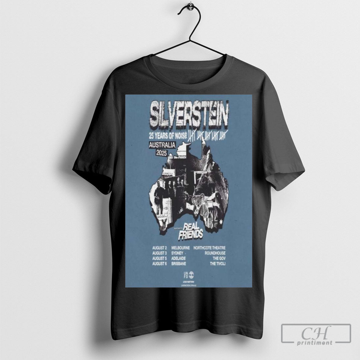 Official Silverstein 25 Year Of Noise Australia Tour 2025 Shirt Sweatshirt Poster