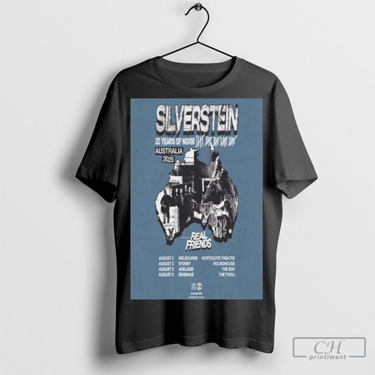 Official Silverstein 25 Year Of Noise Australia Tour 2025 Shirt Sweatshirt Poster