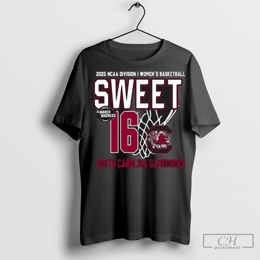 Official South Carolina Gamecocks Womens Basketball 2025 Ncaa Tournament Sweet 16 Net T Shirt Hoodie
