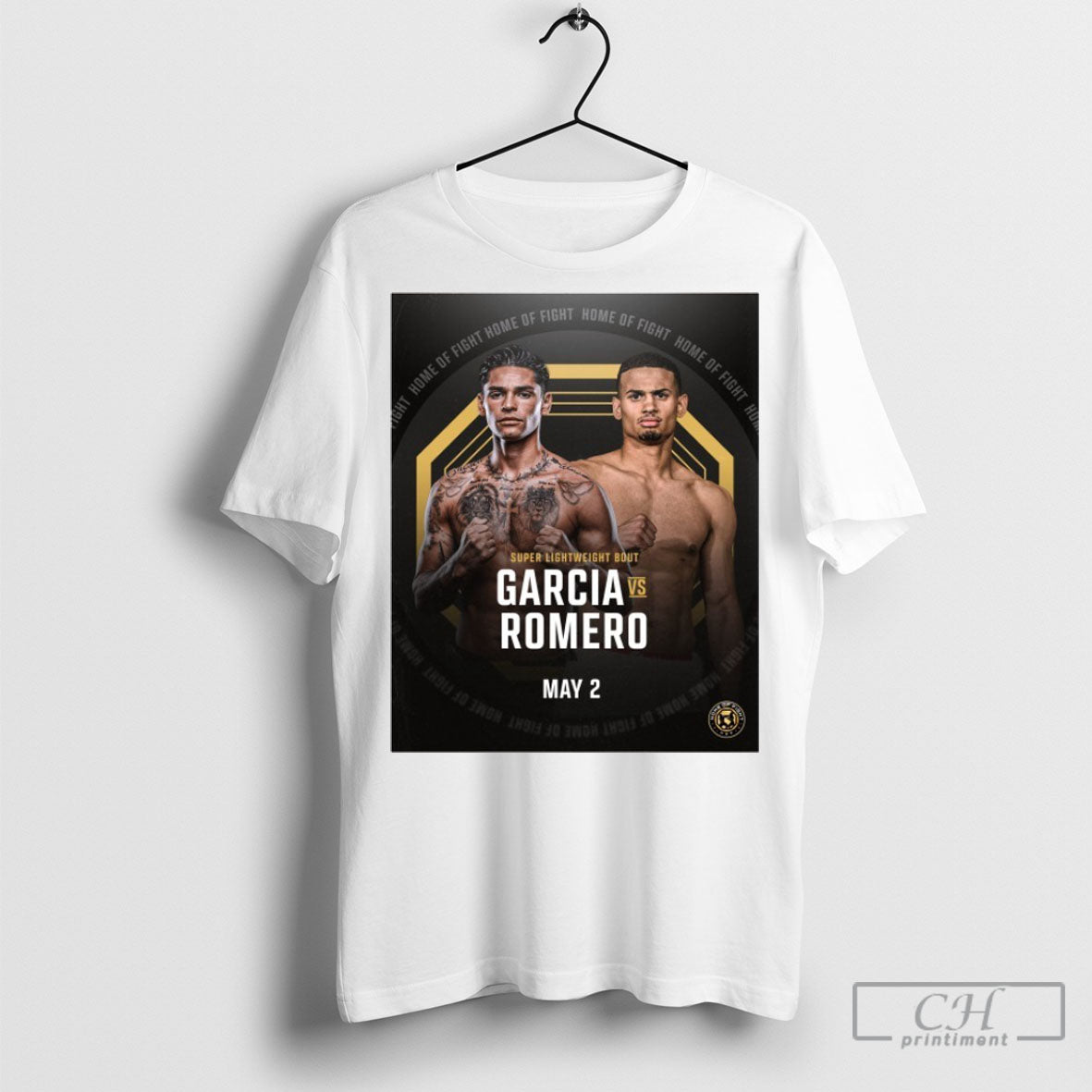 Official Super Lightweight Bout Ryan Garcia Vs Rolando Romero Home Of Fight Hof On May 2nd 2025 Poster T Shirt Sweatshirt