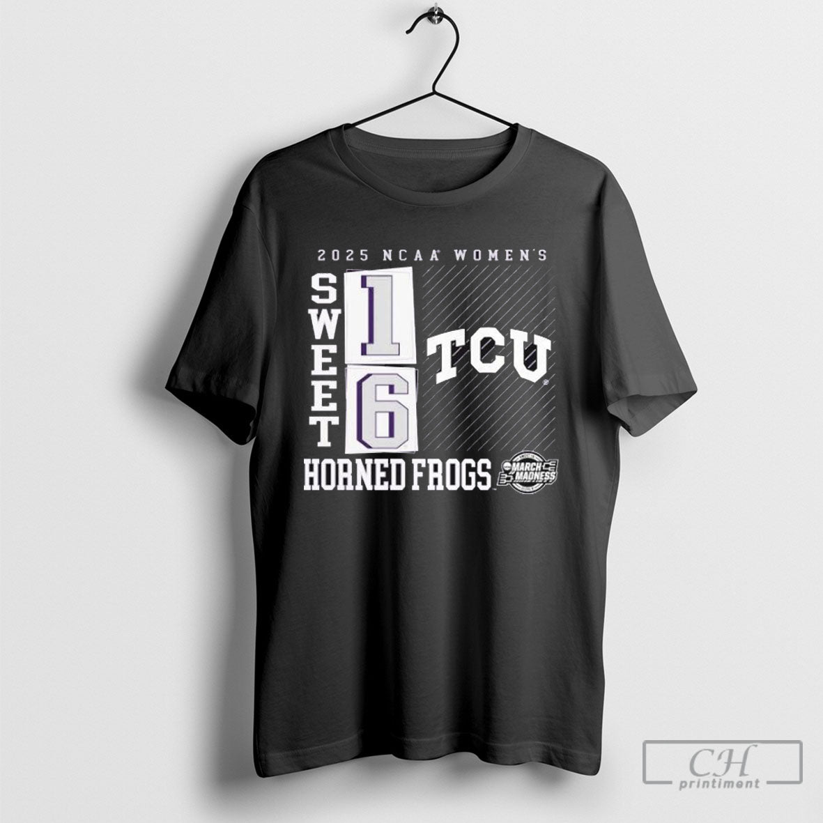 Official Tcu Horned Frogs 2025 Ncaa Division Womens March Madness Sweet 16 T Shirt Sweatshirt Poster