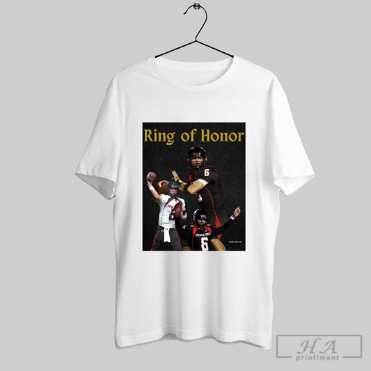 Official Texas Tech Red Raiders Football Graham Harrell Inductee Into The Ring Of Honor 2025 Poster T Shirt
