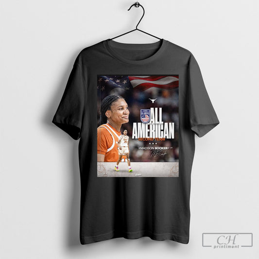 Official Texas Womens Basketball Usbwa All American Second Team Madison Booker Signature T Shirt Sweatshirt Poster