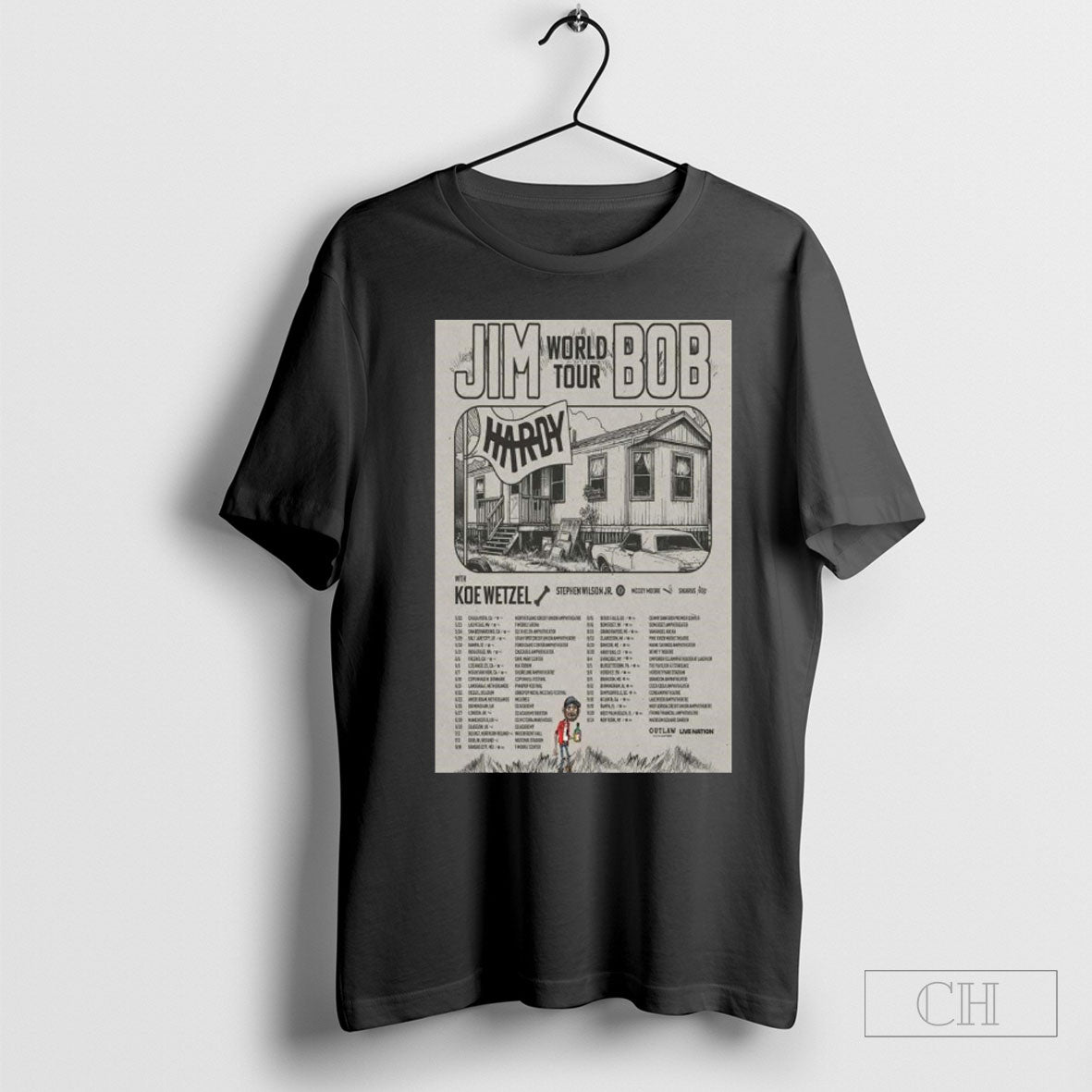 Official The Band Hardy 2025 Poster The Jim Bob World Tour Shirt Sweatshirt