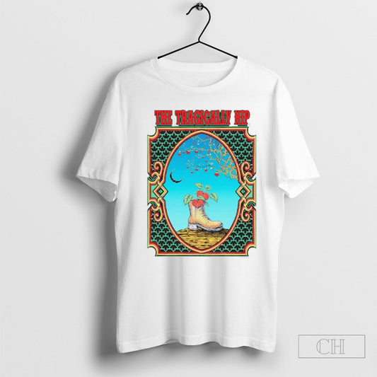 Official The Tragically Hip Strictly Limited Boots Or Hearts By Mike Dubois Poster T Shirt Sweatshirt Tee Shirt