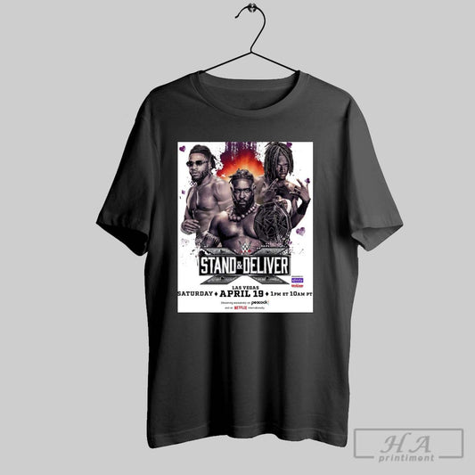 Official Trick Williams Jevon Evans Wwe Stand And Deliver Las Vegas Saturday April 19 2025 Poster T Shirt