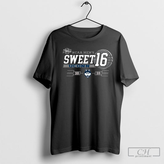 Official Uconn Huskies Mens Basketball 2025 Sweet 16 Brackets T Shirt Sweatshirt Poster