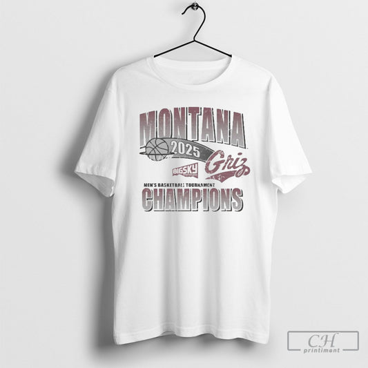 Official University Of Montana Grizzlies Mens Basketball 2025 Big Sky Conference Champions T Shirt Sweatshirt Poster
