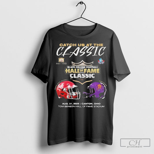 Official Virginia Union University Vs Miles College Catch Us At The Classic Black College Football Hall Of Fame Classic Aug 31 2025 Canton Ohio Helmet Poster T Shirt