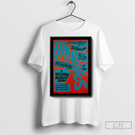Official Wavves Live At Zebulon In Los Angeles On March 16 2025 Poster Shirt Sweatshirt