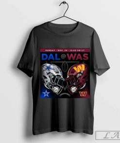 Official Dallas Cowboys Vs Washington Commanders Helmet Sunday Nov 24 Week 12 2024 Poster t-shirt