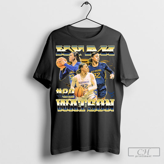 Official West Virginia Mountaineers Ncaa Womens Basketball 32 Kyah Watson Graphic T Shirt Sweatshirt Poster