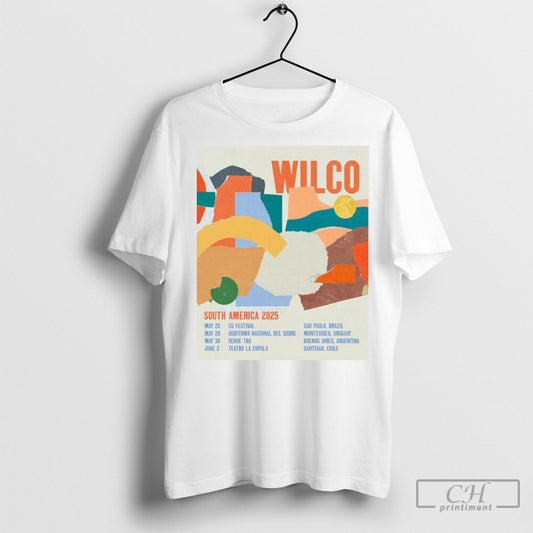 Official Wilco South America Tour 2025 Dates Poster Merch T Shirt Sweatshirt