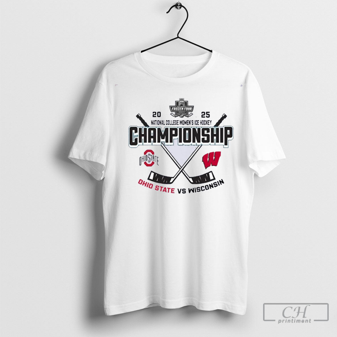 Official Wisconsin Vs Ohio State 2025 National Collegiate Womens Ice Hockey Championship T Shirt Sweatshirt Poster
