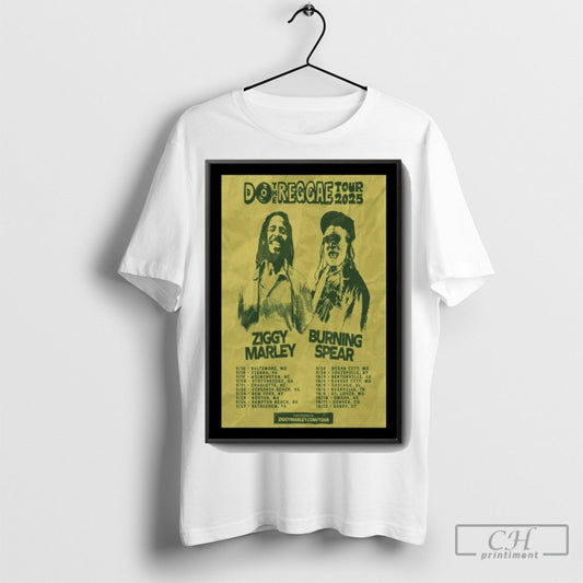 Official Ziggy Marley Burning Spear Do The Reggae Tour 2025 Poster Shirt Sweatshirt