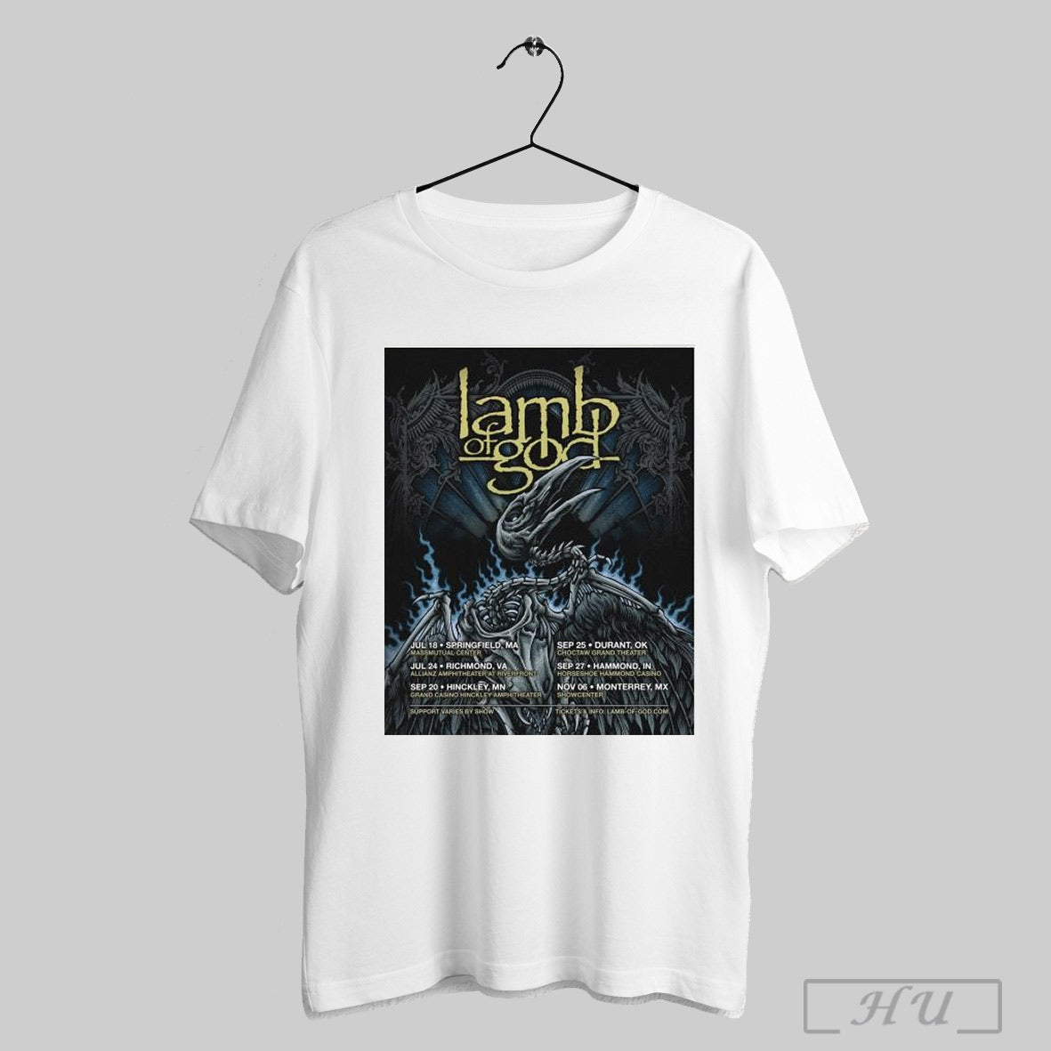 Officials Poster Lamb Of God Jul 18 Sep 20 2025 Hinckley Mn Grand Casino Hinckley Amphitheatre T Shirt Sweatshirt