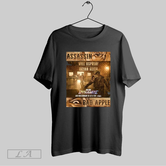 Original Aew Dynamite Assassin Will Ospreay Vs Bryan Heith Wednesday April 26 2025 Bad Apple San Diego Ca Poster T Shirt Sweatshirt Hoodie Shirt