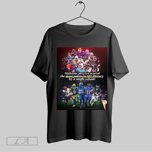 Original Alabama Football Alabama Players Scored The Most Points In Nfl History By A Single School 862 Total Points Poster T Shirt Sweatshirt Tee Shirt