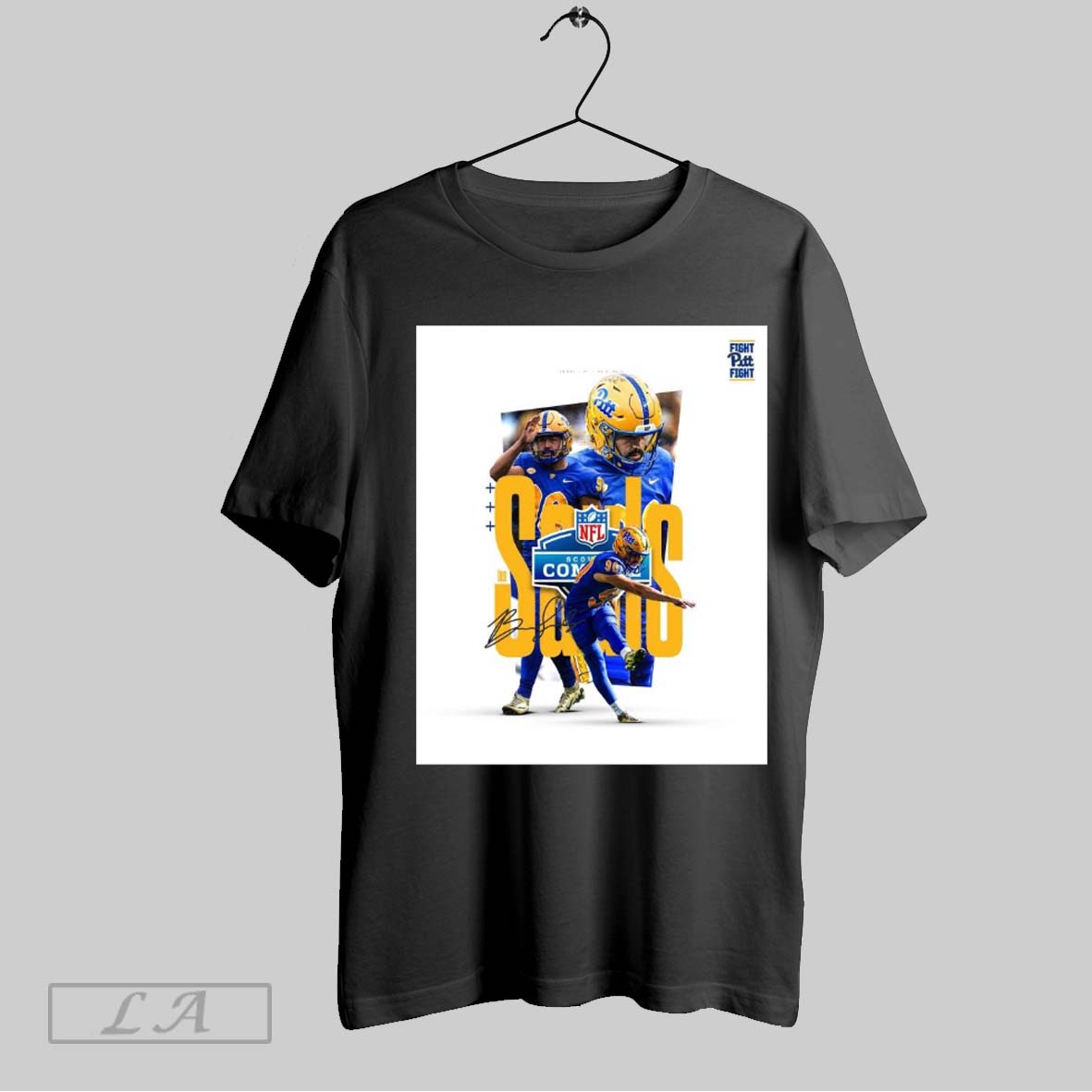 Original Ben Sauls Pittsburgh Panthers Football 2025 Nfl Scouting Combine Fight Pitt Fight Signature Poster T Shirt Sweatshirt Hoodie Shirt