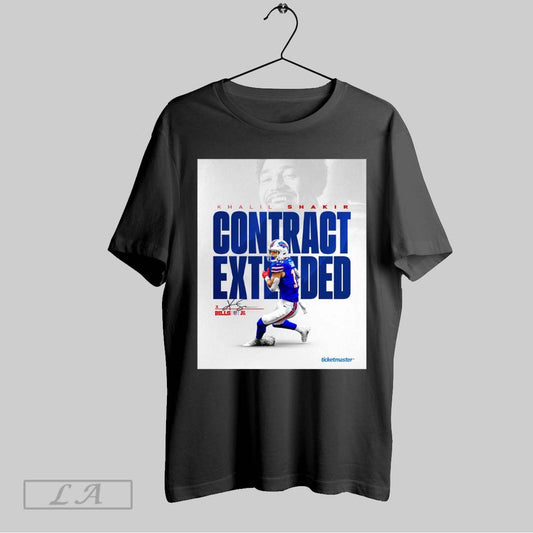 Original Buffalo Bills Khalil Shakir Agreed To Terms On A Four Year Contract Extension Through 2029 Signature Poster T Shirt Sweatshirt Hoodie Shirt