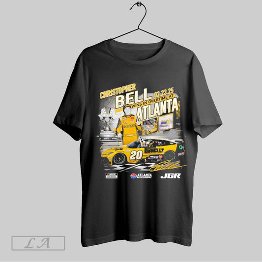 Original Christopher Bell Checkered Flag Sports 2025 Ambetter Health 400 Race Winner Atlanta Signature T Shirt Sweatshirt Hoodie Shirt