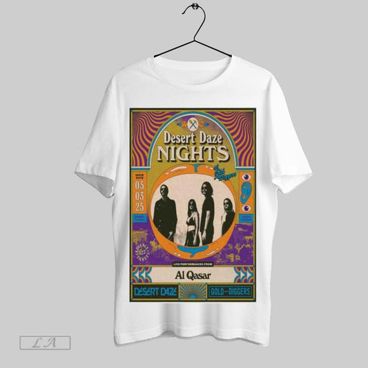 Original Desert Daze Nights May 3 2025 Gold Diggers Los Angeles Ca Poster T Shirt Sweatshirt Tee Shirt
