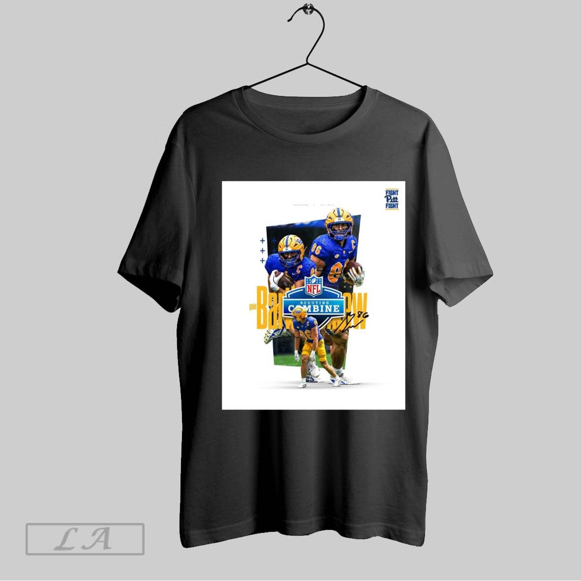 Original Gavin Bartholomew Pittsburgh Panthers Football 2025 Nfl Scouting Combine Fight Pitt Fight Signature Poster T Shirt Sweatshirt Hoodie Shirt