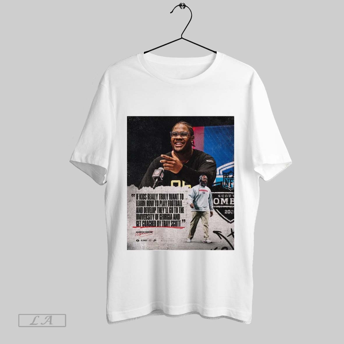 Original Georgia Football Warren Brinson If Kids Really Truly Want To Learn How To Play Football And Develop Theyll Go To The University Of Georgia Signature Poster T Shirt Sweatshirt Hoodie